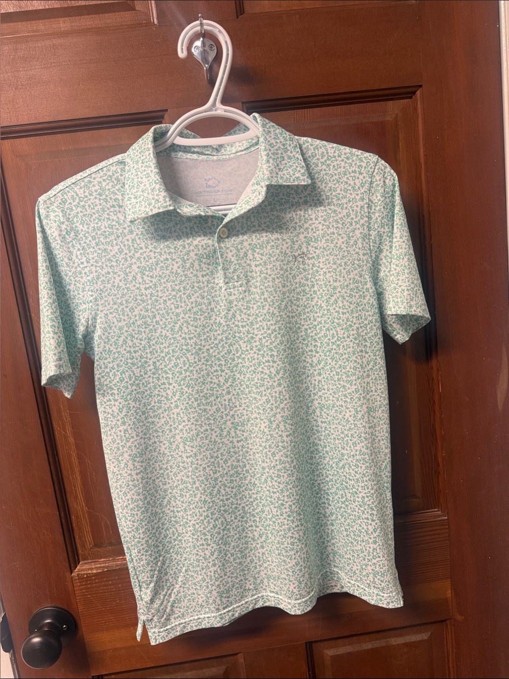 Southern Tide Mint Green Floral Polo